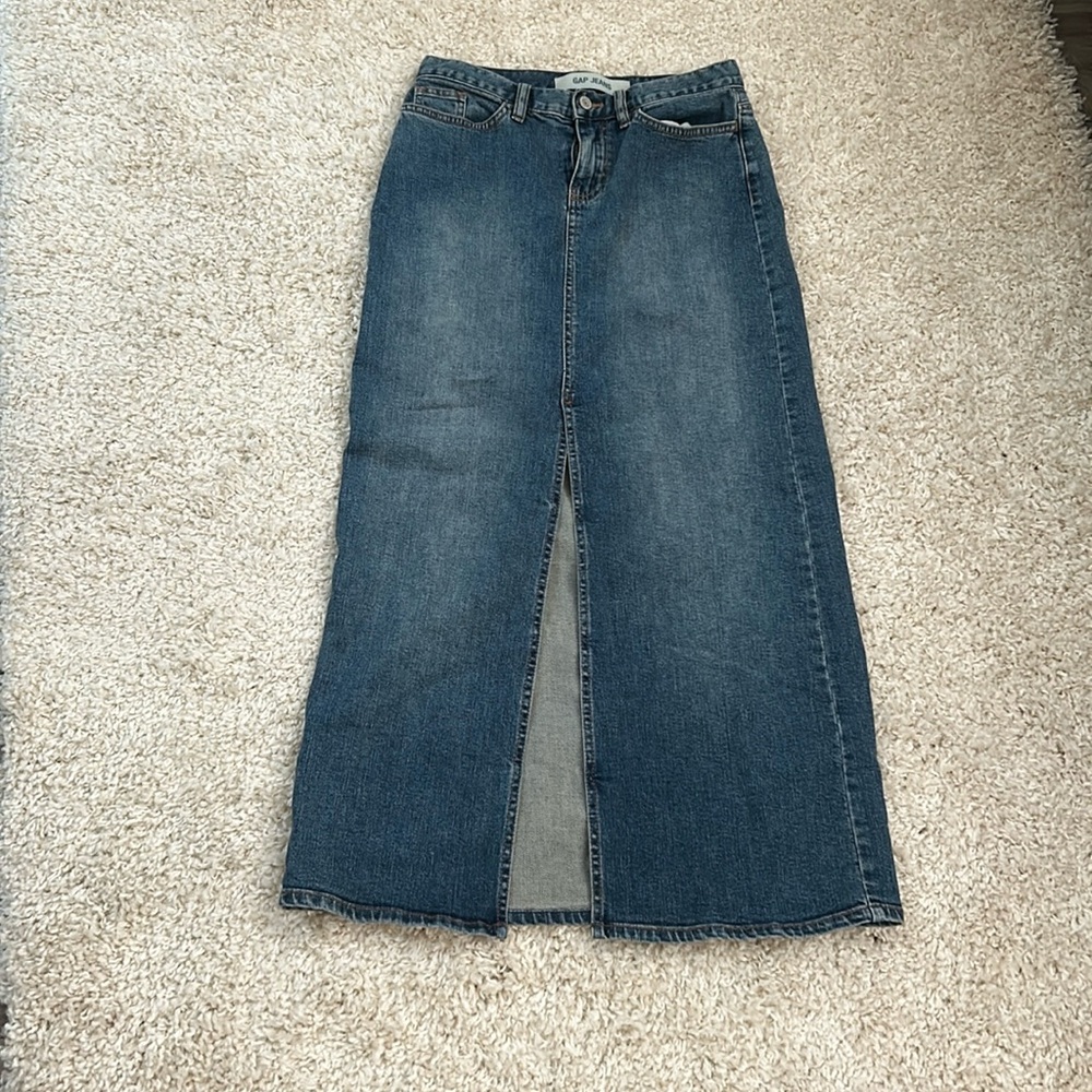 GAP denim maxi skirt